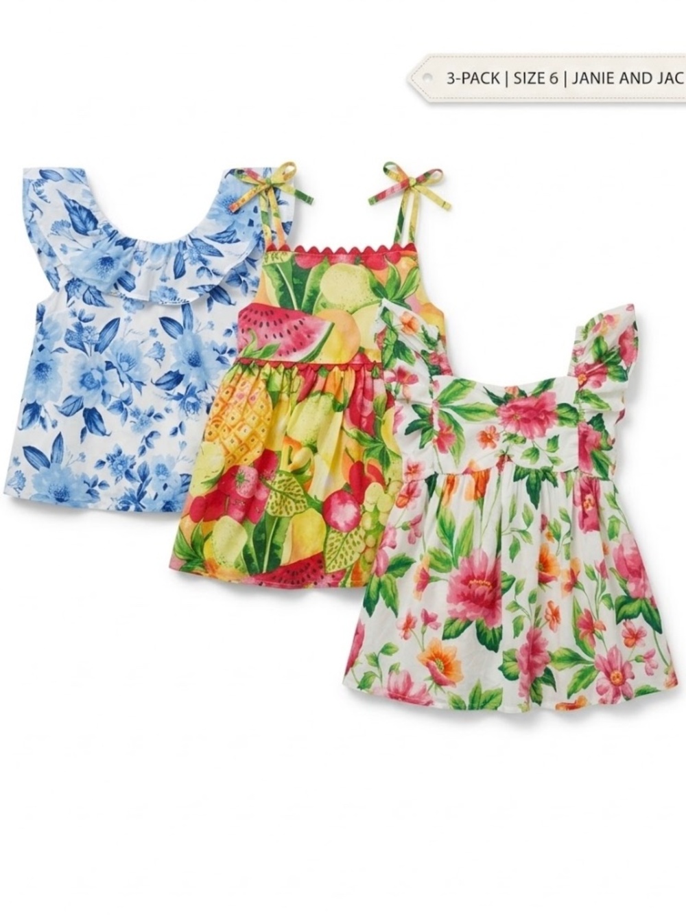 Janie and Jack Summer / Spring Collection 3-Pack - Size 6